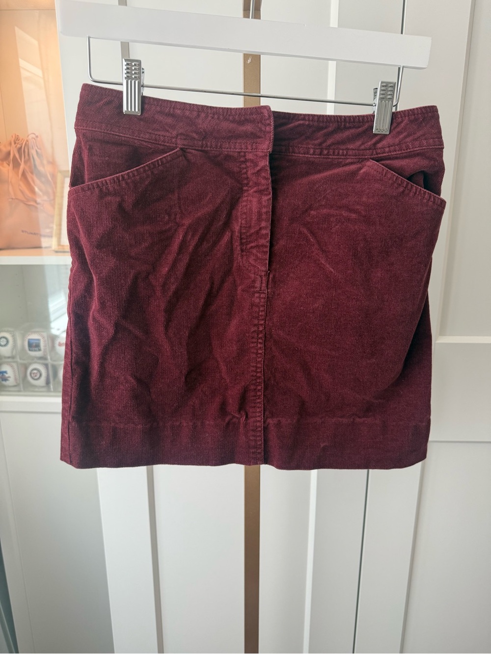 J. Crew Corduroy Mini Skirt in Deep Wine